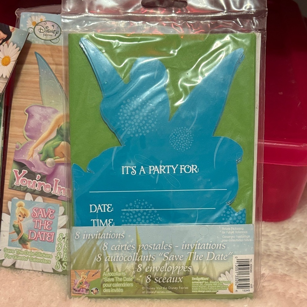☘️ BOGO FREE ☘️ Tinker Bell Disney Fairy Invitation and loot bag party Set - Picture 4 of 4